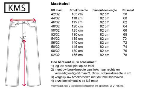 broekmaten dames en heren.